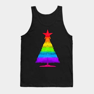 Colorful LGBTQ Fir Spruce Christmas Tree Tank Top